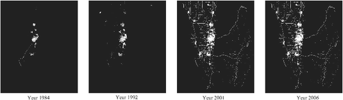 Figure 3. Images of historical urban extent of study area.