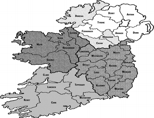 Figure 1 Map of Ireland.