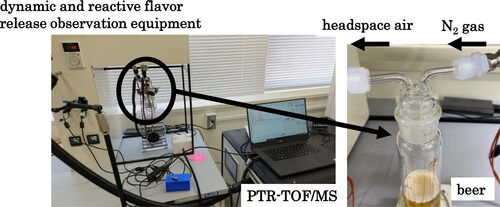 Figure 2. A proton-transfer-reaction time-of-flight mass spectrometer with a dynamic and reactive flavor-release monitoring system.