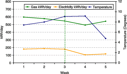 Figure 13 Total gas and electricity consumed for all houses. (Figure available in colour online).