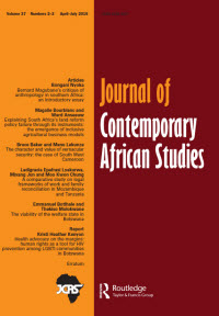 Cover image for Journal of Contemporary African Studies, Volume 37, Issue 2-3, 2019