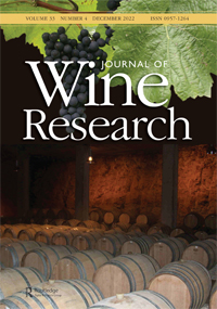 Cover image for Journal of Wine Research, Volume 33, Issue 4, 2022