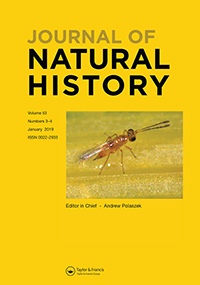 Cover image for Journal of Natural History, Volume 53, Issue 3-4, 2019