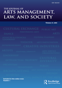 Cover image for The Journal of Arts Management, Law, and Society, Volume 53, Issue 1, 2023