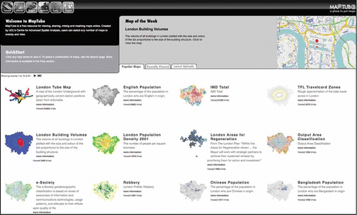 Figure 3. London Maps Imported into MapTube.