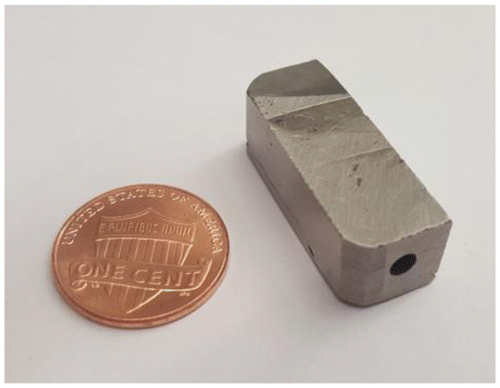 Figure 1. Photography of the Huesler alloy Ni51Mn33.4In15.6 sample.