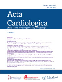 Cover image for Acta Cardiologica, Volume 78, Issue 7, 2023