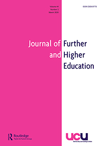 Cover image for Journal of Further and Higher Education, Volume 44, Issue 2, 2020
