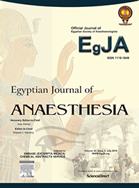 Cover image for Egyptian Journal of Anaesthesia, Volume 32, Issue 3, 2016