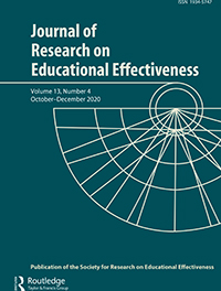 Cover image for Journal of Research on Educational Effectiveness, Volume 13, Issue 4, 2020