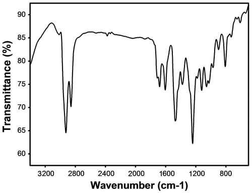 Figure 7. FT-IR spectrum of P2 in KBr pellet.