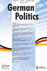 Cover image for German Politics, Volume 33, Issue 3, 2024
