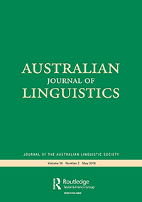 Cover image for Australian Journal of Linguistics, Volume 36, Issue 2, 2016