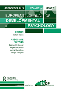 Cover image for European Journal of Developmental Psychology, Volume 16, Issue 5, 2019