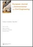 Cover image for European Journal of Environmental and Civil Engineering, Volume 18, Issue 7, 2014