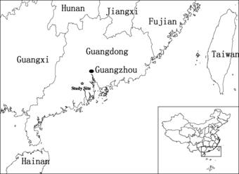 Figure 1 Map of study site (Heshan station).