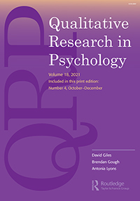 Cover image for Qualitative Research in Psychology, Volume 18, Issue 4, 2021