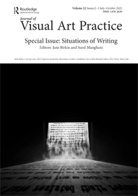 Cover image for Journal of Visual Art Practice, Volume 22, Issue 2-3, 2023