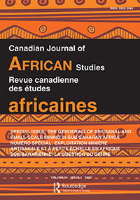 Cover image for Canadian Journal of African Studies / Revue canadienne des études africaines, Volume 54, Issue 1, 2020