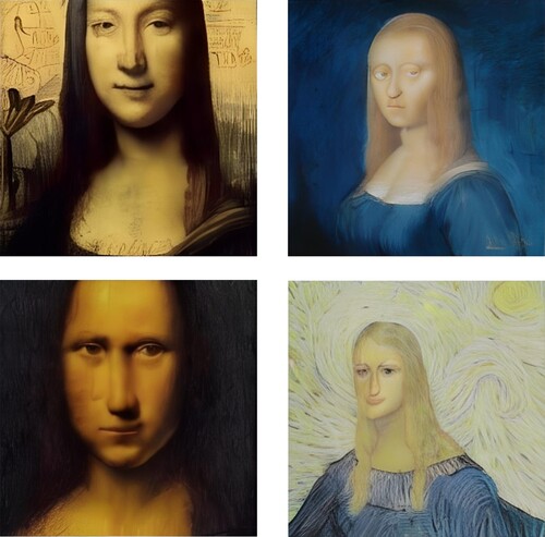 Figure 1. ‘Mona Lisa painted by van Gogh’. Generated by ruDALL-E (Citation2022).