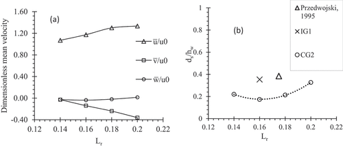 Figure 4. Photograph of physical model set up: (a) permeable groynes and (b) impermeable groyne.