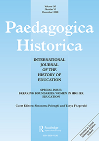 Cover image for Paedagogica Historica, Volume 56, Issue 6, 2020