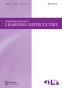 Cover image for Australian Journal of Learning Difficulties, Volume 23, Issue 1, 2018