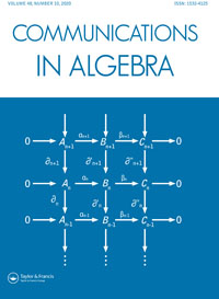 Cover image for Communications in Algebra, Volume 48, Issue 10, 2020