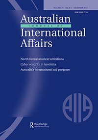 Cover image for Australian Journal of International Affairs, Volume 71, Issue 6, 2017