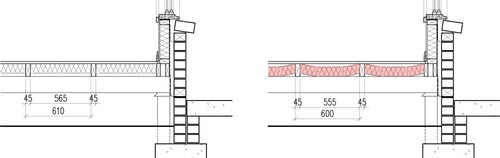 Figure 10. Effect of ill-fitting floor insulation.