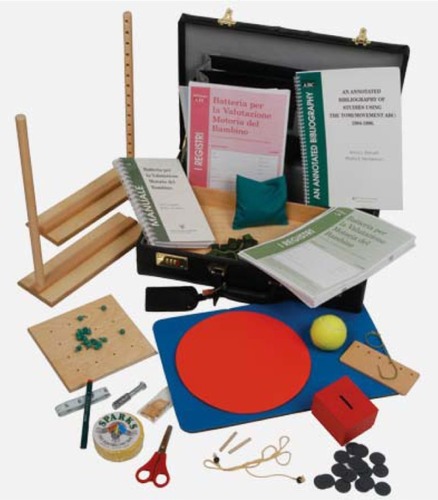 Figure 1 Materials of the Movement Assessment Battery for Children test.