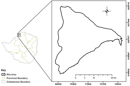 Figure 1. Location map of Hurungwe Safari Area-Rifa section in Hurungwe district, northern Zimbabwe.