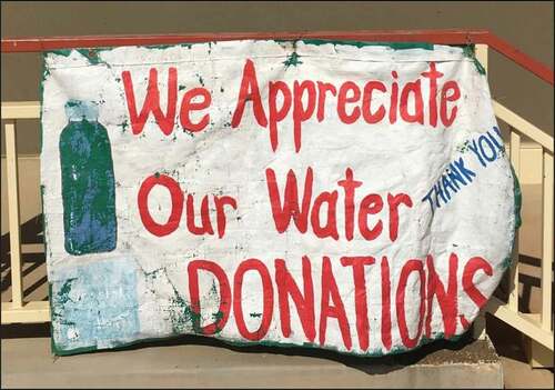 Figure 3. Towns such as Menindee, which have a high Indigenous population, have recently relied on purchased and/or donated bottled water