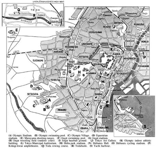 Figure 1. Development plan for the Tokyo 1940 Summer Olympic Games. Source: Report of the Organizing Committee on its work for the XIIth Olympic Games of 1940 in Tokyo (1940): 51.