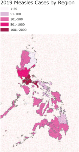 Figure 1. 2019 Philippines measles outbreak.