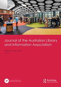 Cover image for Journal of the Australian Library and Information Association, Volume 70, Issue 2, 2021