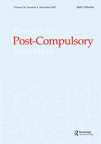 Cover image for Research in Post-Compulsory Education, Volume 26, Issue 4, 2021