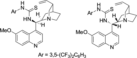 Figure 10 C9 thiourea derivatives of Cinchona alkaloid used in aldol reaction of isatins.