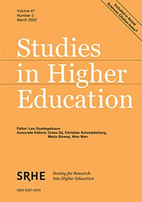 Cover image for Studies in Higher Education, Volume 47, Issue 3, 2022