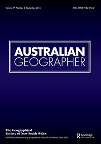 Cover image for Australian Geographer, Volume 47, Issue 3, 2016