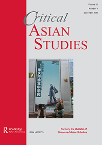 Cover image for Critical Asian Studies, Volume 52, Issue 4, 2020