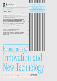 Cover image for Economics of Innovation and New Technology, Volume 30, Issue 2, 2021
