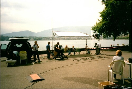 FIGURE 2 Filming Pierson and Riegner at Lake Geneva, Summer 1998.Footnote9