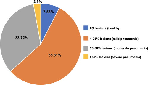 Figure 1. Lung lesions retrieved at the abattoir.