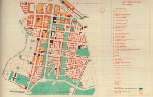 Figure 2. Proposed Middlesbrough town centre, as illustrated in the Middlesbrough Survey and Plan, by the team led by Max Lock, 1946.
