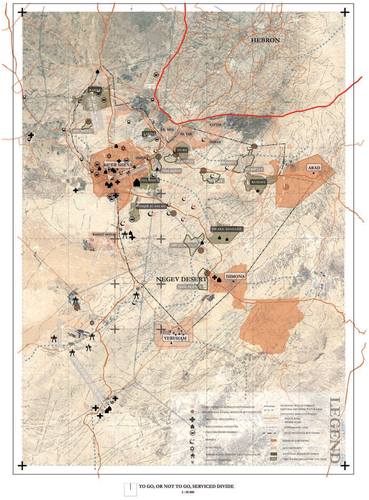 Figure 13. Mapping and Reframing Access and Division in the Siyag Region for Recognized and Unrecognized Bedouin Settlements. Credit: Cathryn Tran, Carleton M.Arch Student.