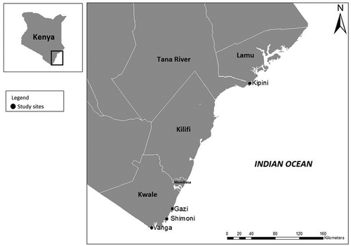 Figure 1. Map of study locations.