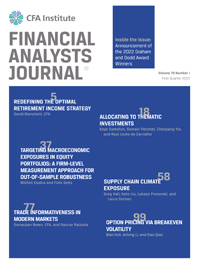 Cover image for Financial Analysts Journal, Volume 79, Issue 1, 2023