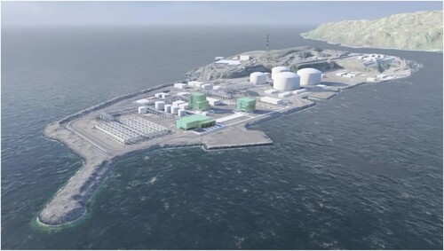 Figure 6. Illustration of the Melkøya LNG Terminal upon completion. Source: Equinor.Footnote10