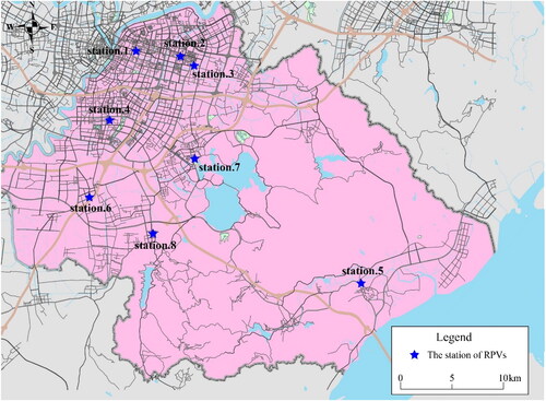 Figure 3. Distribution of the traffic police stations.